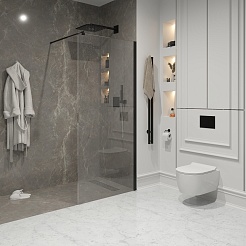 Niagara Душевая перегородка Nova 80 NG-683-80BLACK черная – фотография-2